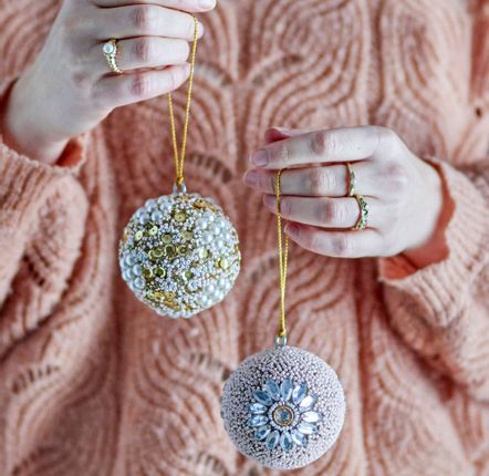 Guirlandes et boules de Noël - Eleanore Bibelot, Rose, Verre Set of 2 - BLOOMINGVILLE MULTIBRAND HOUSE