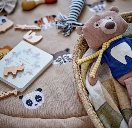 Accessoires pour puériculture - Miko Contre-plaqué, Marron, Coton OEKO-TEX®  - BLOOMINGVILLE MINI
