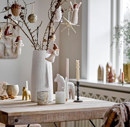 Candlesticks and candle holders - Siffer Candle Holder, White, Polyresin Set of 3 - BLOOMINGVILLE MULTIBRAND HOUSE