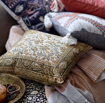 Cushions - Nill Cushion, Green, Cotton  - BLOOMINGVILLE MULTIBRAND HOUSE