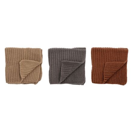 Brosserie - Ninna Torchon pour la vaisselle, Gris, Coton Set of 3 - BLOOMINGVILLE MULTIBRAND HOUSE