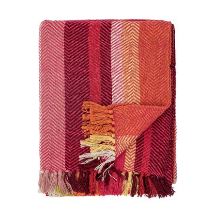Throw blankets - Amra Throw, Red, Cotton  - CREATIVE COLLECTION