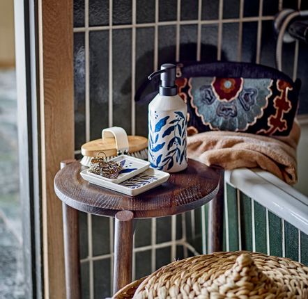 Washbasins - Aurora Soap Dispenser, Blue, Stoneware  - BLOOMINGVILLE MULTIBRAND HOUSE