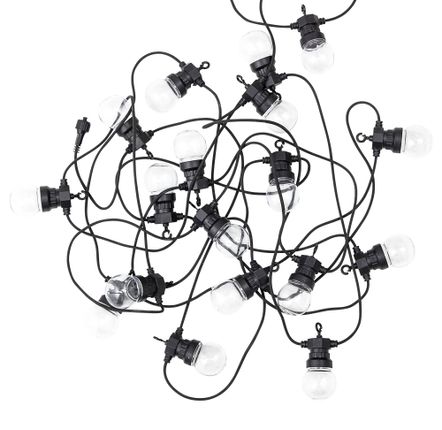 Outdoor decorative accessories - Nero String Light, Black, Plastic  - BLOOMINGVILLE MULTIBRAND HOUSE