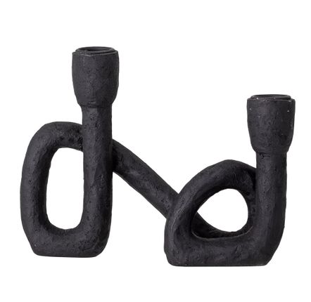 Candlesticks and candle holders - Mashel Candle Holder, Black, Polyresin  - BLOOMINGVILLE MULTIBRAND HOUSE