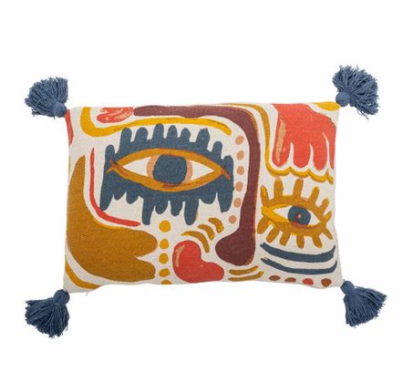 Fabric cushions - Horus Pillow, Orange, Recycled Cotton. - BLOOMINGVILLE MULTIBRAND HOUSE
