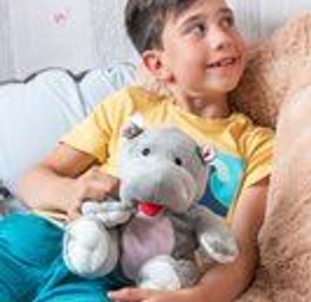 Peluches - Cherry Belly Cuddle Hippo coussin de noyaux de cerises - Lavable - INATURA
