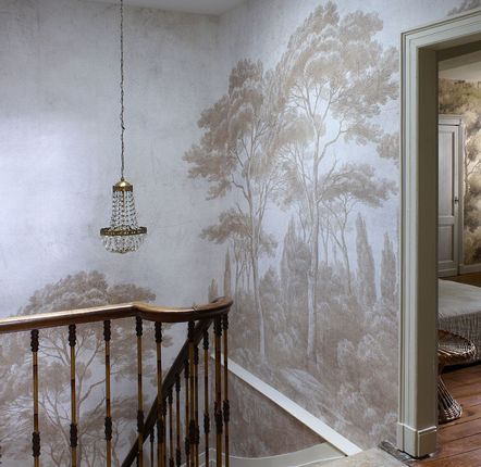 Papiers peints - Papier peint panoramique - Pins et Cyprès sépia clair - ANANBÔ WALL MURAL