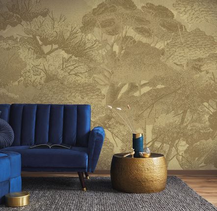 Papiers peints - PAPIER PEINT PANORAMIQUE SUR-MESURE DORÉ - OR - LGD01 DECOR MURAL SUR MESURE