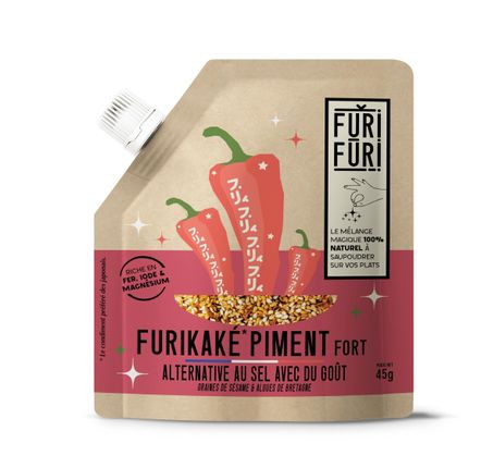 Condiments - Furikake Piment - Condiment sésame & algues - alternative sel 45G - FURI & CO