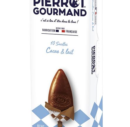 Children's mealtime - Case of 10 lollipops - cocoa & milk flavor - PIERROT GOURMAND