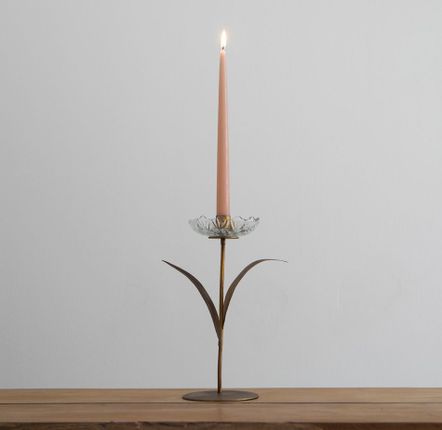 Decorative objects - Glass FLOWER single candle holder - MAHE HOMEWARE