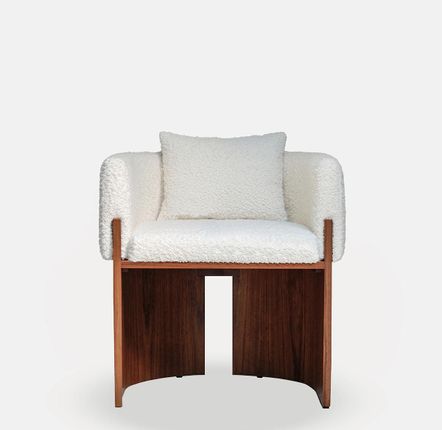Chairs for hospitalities & contracts - Dining Chair Julius Chair 10y - seat Bouclé - frame Mutenye Wood - DUISTT