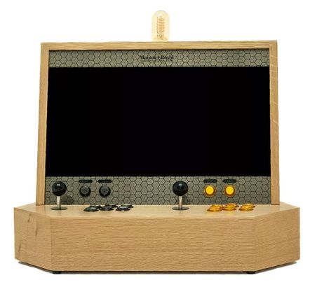 Objets de décoration - SENSEI V2 : arcade de luxe, 5000 jeux rétro, chêne - MAISON ROSHI - LUXURY ENTERTAINMENT CABINETS