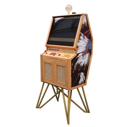 Objets de décoration - SENPAI V3 : machine d'arcade de luxe, plus de 5 500 jeux en chêne - MAISON ROSHI - LUXURY ENTERTAINMENT CABINETS