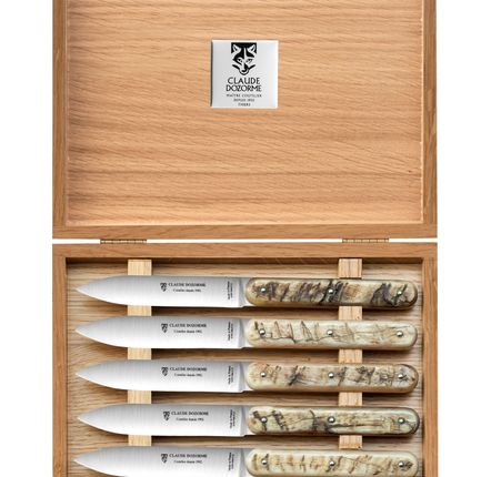 Cadeaux - Couteau de table NAVETTE 6.16 - Claude Dozorme - Coffret de 6 couteaux - LAGUIOLE CLAUDE DOZORME