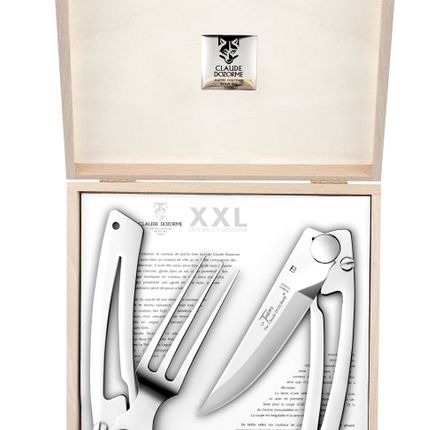 Barbecues - Service à découper Le Thiers® XXl - Claude Dozorme - Coffret 2 pièces - LAGUIOLE CLAUDE DOZORME