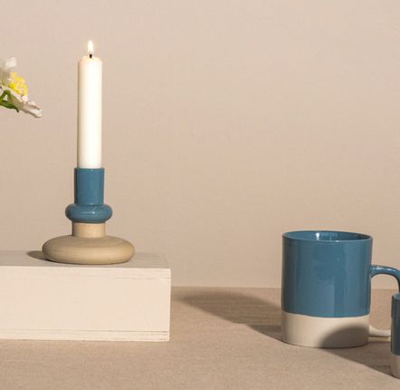 Candlesticks and candle holders - CYL candle holders happy - top coloured - KINTA