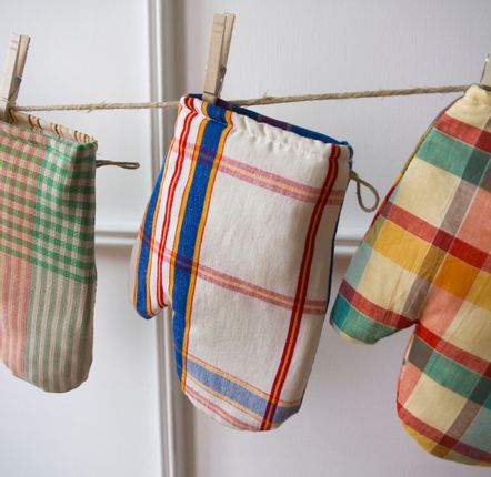 Kitchen linens - Kitchen glove, vintage fabric - ENSEMBLE