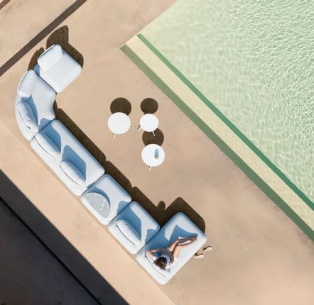 Lawn sofas   - OLALA bean bag/table - COUTURE JARDIN