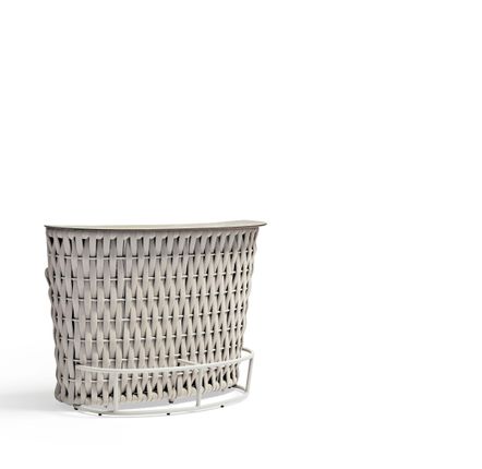 Comptoir - Comptoir d'accueil LOOP en corde coloris grège - COUTURE JARDIN