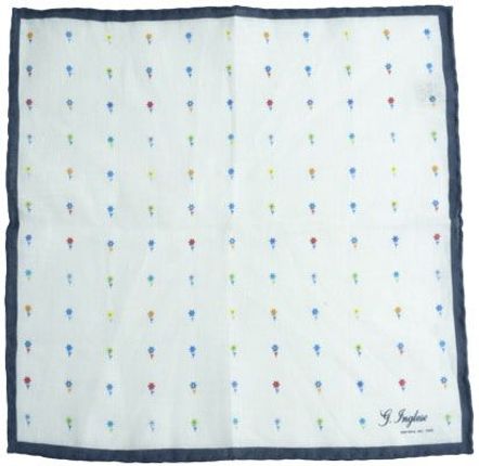 Serre-tête - Pochette de costume à imprimé floral blanc - G. INGLESE