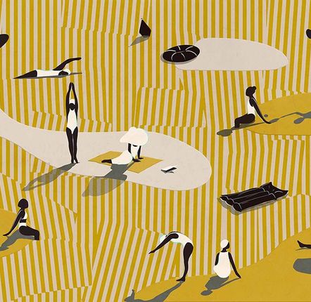 Wallpaper - Bagnanti waterproof bathroom wallpaper - LA MAISON MURAEM