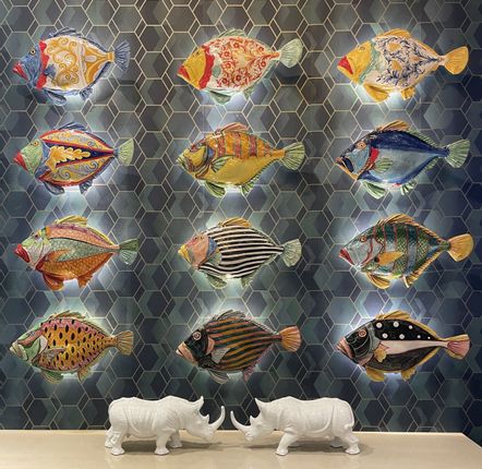 Ceramic - Ceramic fish - Wall light - GUADARTE