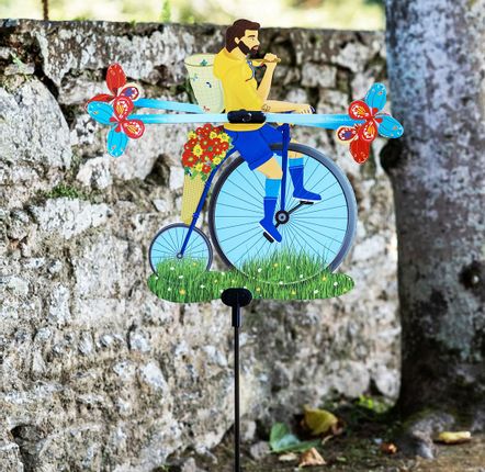 Outdoor decorative accessories - Gabi Cyclette weather vane - LES RITOURNAILES