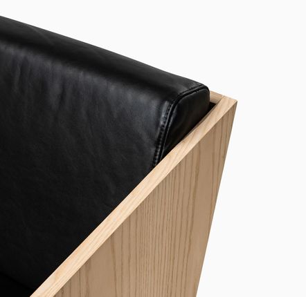 Assises pour bureau - Fauteuil en bois de frêne et cuir authentique - Álvaro Siza - MOR