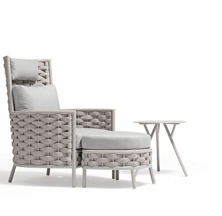 Fauteuils de jardin - Fauteuil de jardin avec repose-pieds LOOP - COUTURE JARDIN
