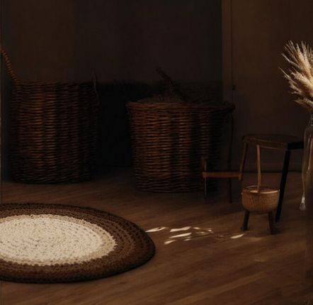 Tapis contemporains - Tapis Dublin, finition beige/rose, crocheté polychrome, élégant 85 cm - MAISON ZOE