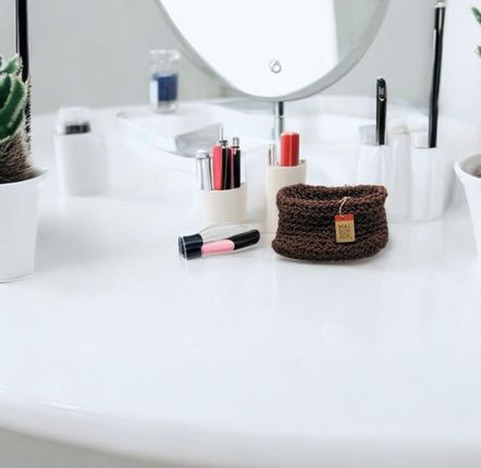 Caskets and boxes - Fabric Basket Milan – Crochet Design  24x18x14 cm - Storage Solution - MAISON ZOE