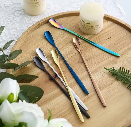 Accessoires thé et café - Touillette à long manche - 4 couleurs - Pour café ou thé - SOSTRAW & SMARTTHINGS