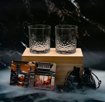Cadeaux - Verre Japonais - AJI329 - Coffret cadeau, dessous de verre et glaçons - SOSTRAW & SMARTTHINGS