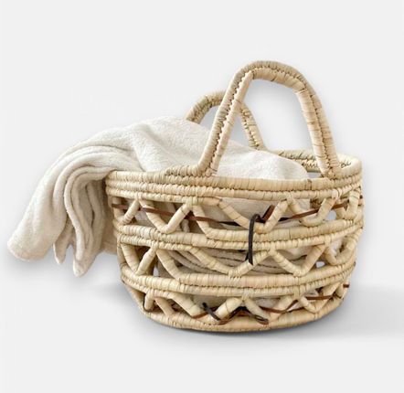 Shopping baskets - Betty Shopping Basket – Handwoven Palm Leaf – Sustainable & Styling - MAISON ZOE