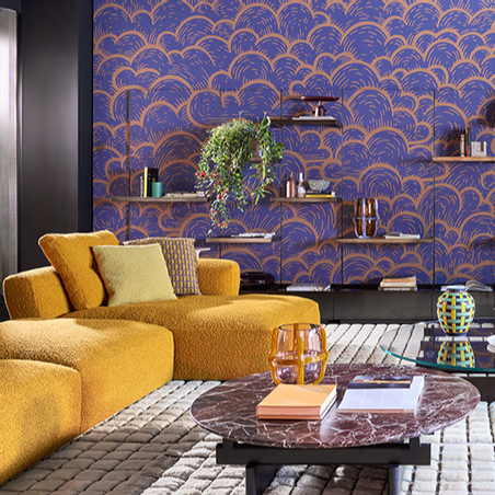  - Sengu Bold sofa by Patricia Urquiola, Ghost Wall system by Mikal Harrsen