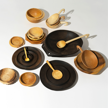  - Wood tableware by Jean-Paul Rossi