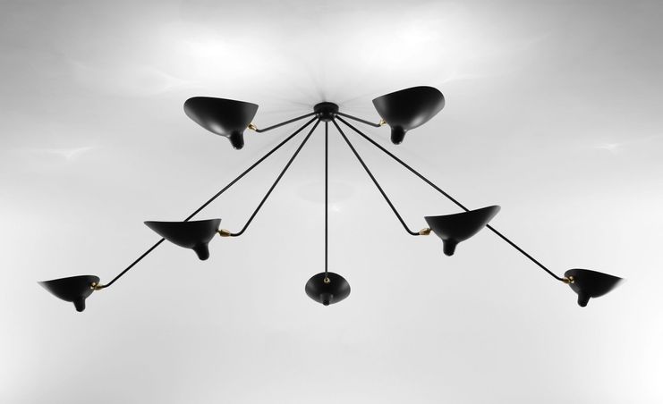  - Plafonnier 7 bras - Ed. Serge Mouille