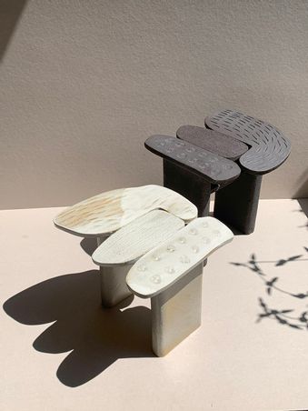  - Tabourets Pépites en céramique
