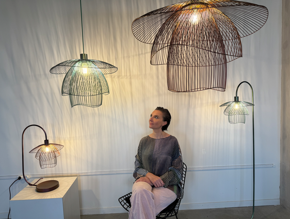  - Elise Fouin designer and her famous "Butterfly" lamps
