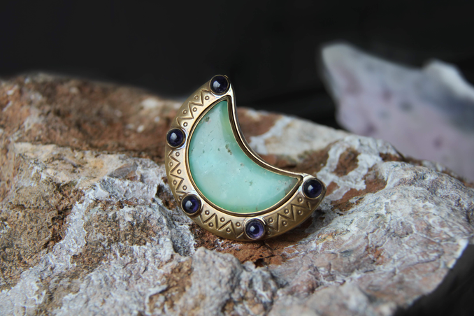  - van Cronenburg - Moon and Stars Pull With Chrysoprase Stone