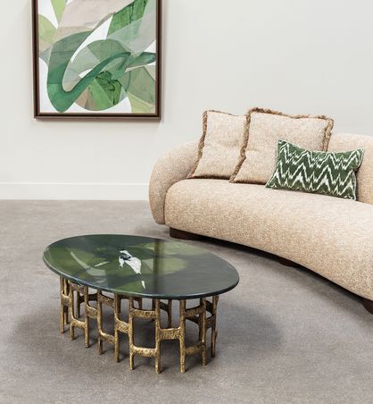  - Oliver Sofa and Hoffman oval cocktail