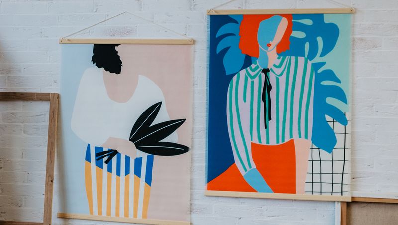 SHANDOR, CREATIVE DESIGN - WALL HANGING "LA DAME AUX MONSTERAS"
