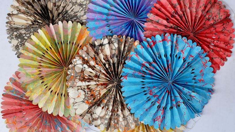 GIFTSLAND ENTERPRISES P. LTD - Paper Marble Rosettes  , Stationeries, Lanterns, text garlands etc.