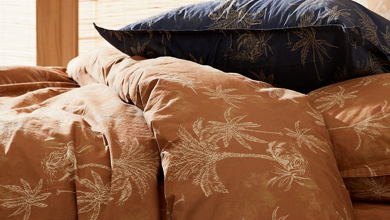 DORAN SOU - Washed organic cotton percale - Amour Lointain Liège Bed Linen
