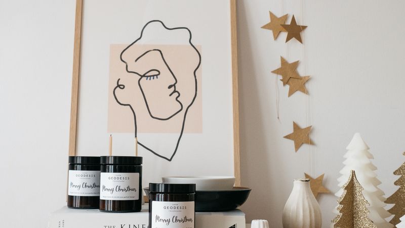 SHANDOR, CREATIVE DESIGN - APOLLON FACE POSTER BEIGE