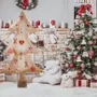 Décorations pour tables de Noël - Sapin de noël lumineux toile de jute avec sujets - MX HOME