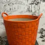 Objets de décoration - Sac en cuir tissé - SOL & LUNA