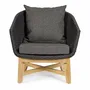 Armchairs - COACHELLA CHARCOAL ARMCHAIR W-CUSH - BIZZOTTO ANDREA
